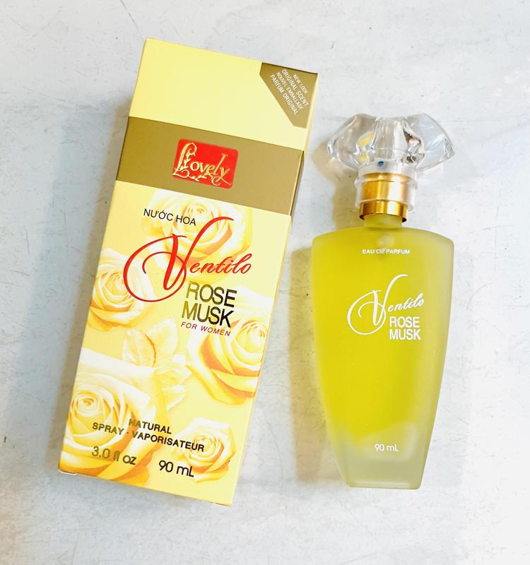 Nước hoa Ventilo Rose Musk 90ml dành cho nữ - Sản xuất Việt Nam - Có lựa chọn Xịt Thơm Perfume Cosmetic - Sản phẩm chính hãng