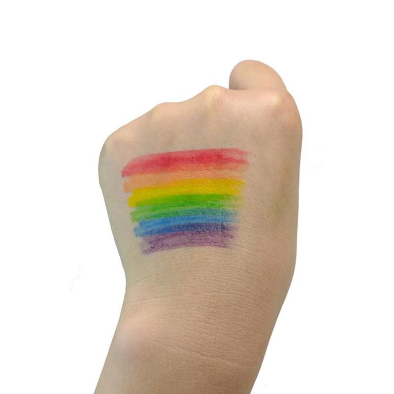 Product Introduction of 6 Color Body Painting Pen Face Rainbow Strips Facial Graffiti Crayons D5P1 33