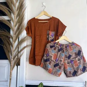 Paket Hemat Setelan Pendek Kombinasi 100 ribuan Dapat 5 Motif Rayon Wanita