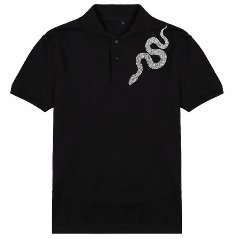 Áo thun cổ trụ polo NHŨ KIM TUYẾN RẮN CÓ BIGSIZE VẢI DA CÁ -AOTHUNSN Menswear Nam Top Có Cổ Shirt Ngắn Tay Tay Ngắn