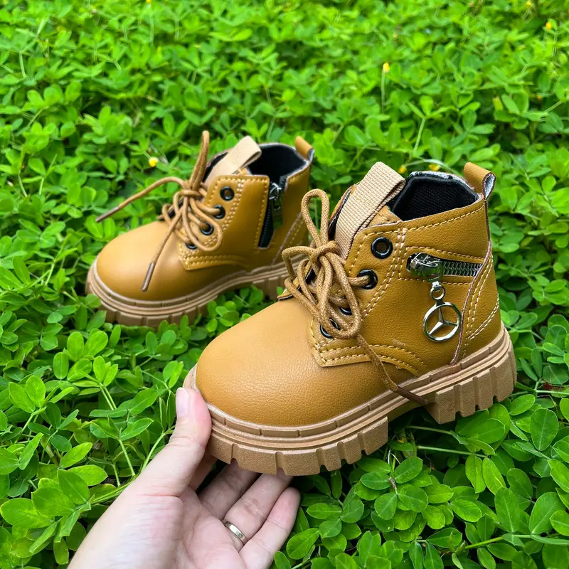 Giày Bốt Cổ Cao Cho Bé Gái Bé Trai Chất Da Mềm Cao Cấp Thời Trang , Giày Cao Cổ Cho Trẻ Em (518) Cao Su Sandal 3