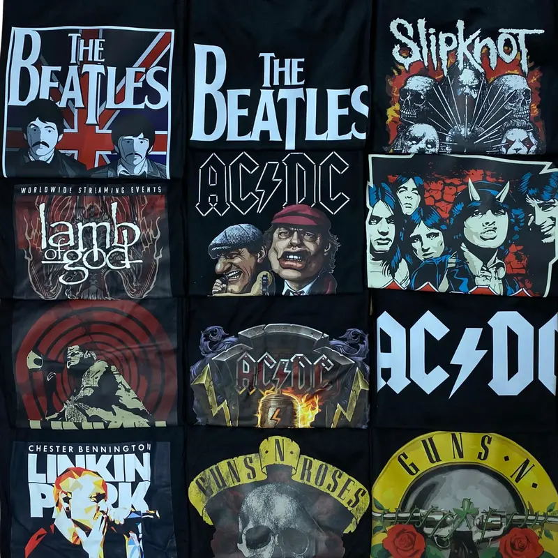 KAOS DISTRO PRIA WANITA MOTIF BAND MUSIK BOB MARLEY LENGAN PENDEK SEMI KATUN 24s PREMIUM QUALITY Hitam Nyaman 4