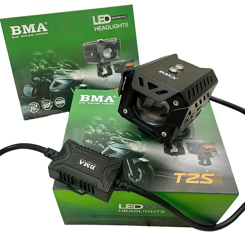 Đèn Trợ Sáng T2S BMA (NEW) 50W Chống Chói, Pha Màn Chập 12 24V ĐiệnBình Chống Nước IP68 Xi Nhan Bi