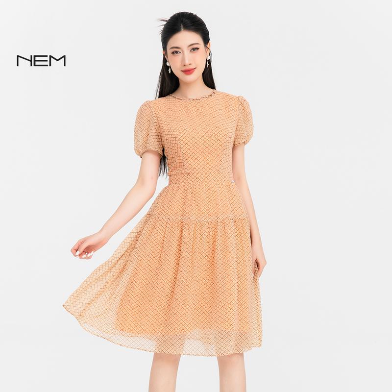 Đầm công sở NEM Fashion tay ngắn D41252 cho nữ - Dress, Women