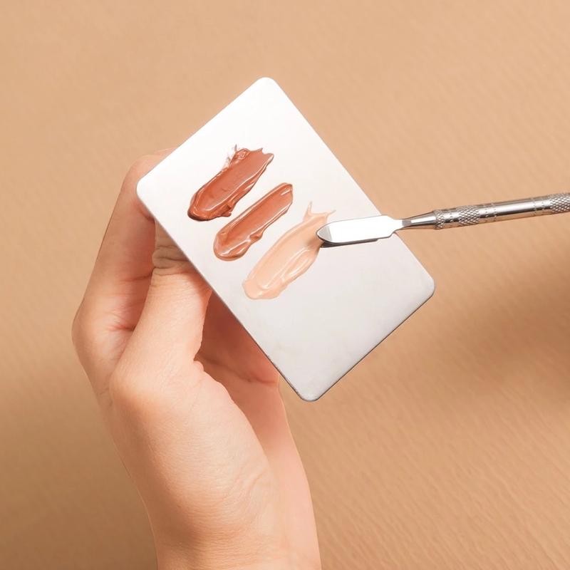 Bộ Khay Và Cây Trộn Kem Nền Bằng Thép Không Gỉ Nhivie