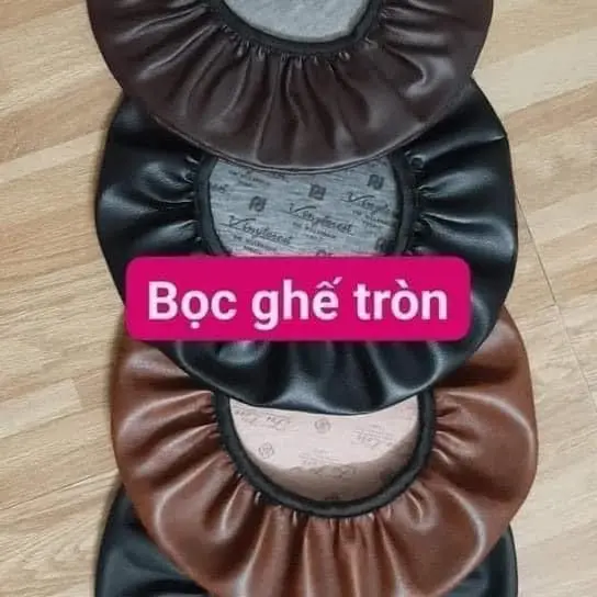 Bọc ghế tròn chất liệu da