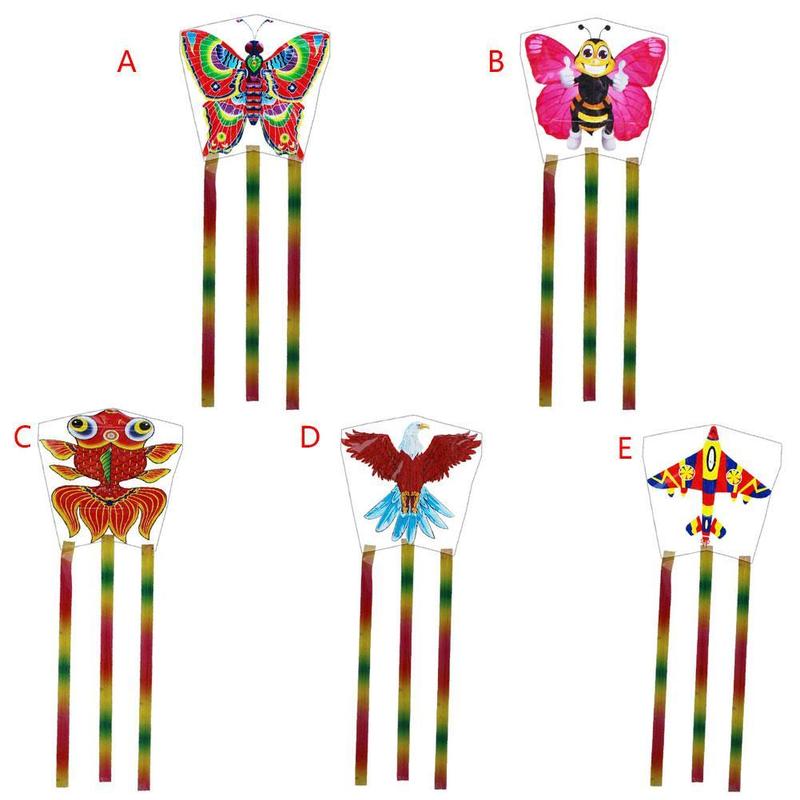 Product Introduction of Kite With Fishing Rod Dynamic Cartoon Butterfly Handheld Fishing Rod Kite With Handle Children Flying Kite Toy 13