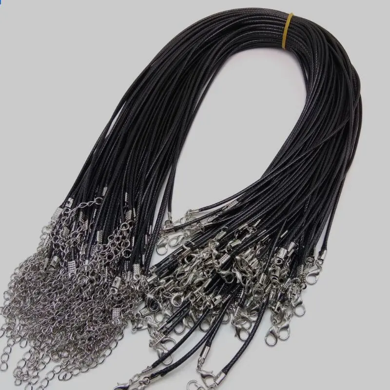 Dây Vòng Cổ Mặt Dây Chuyền, Da Đen, Phụ Kiện Vòng Cổ, Bán Buôn, Dây Da, Mặt Dây Chuyền, Thích Hợp Cho Vòng Cổ 1