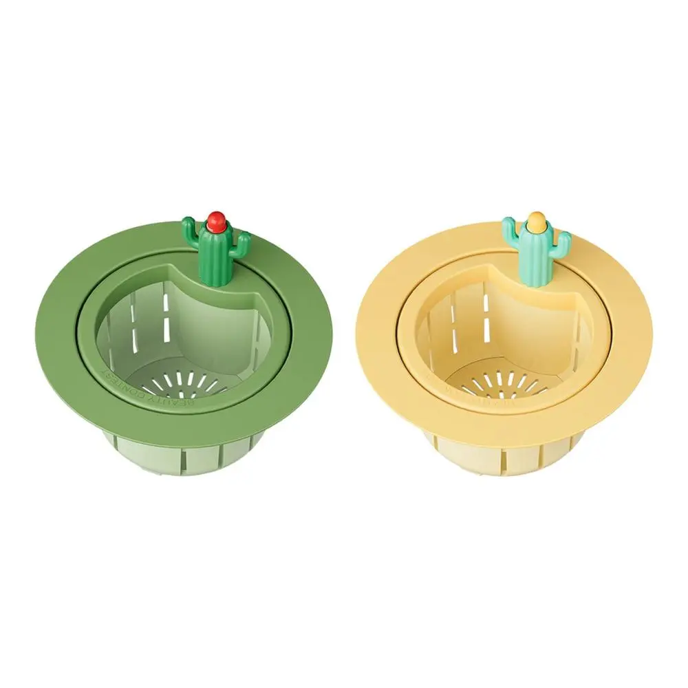 Kitchen Sink Strainer Cartoon Cactus Catcher Anti Clog Hand Basin Strainer