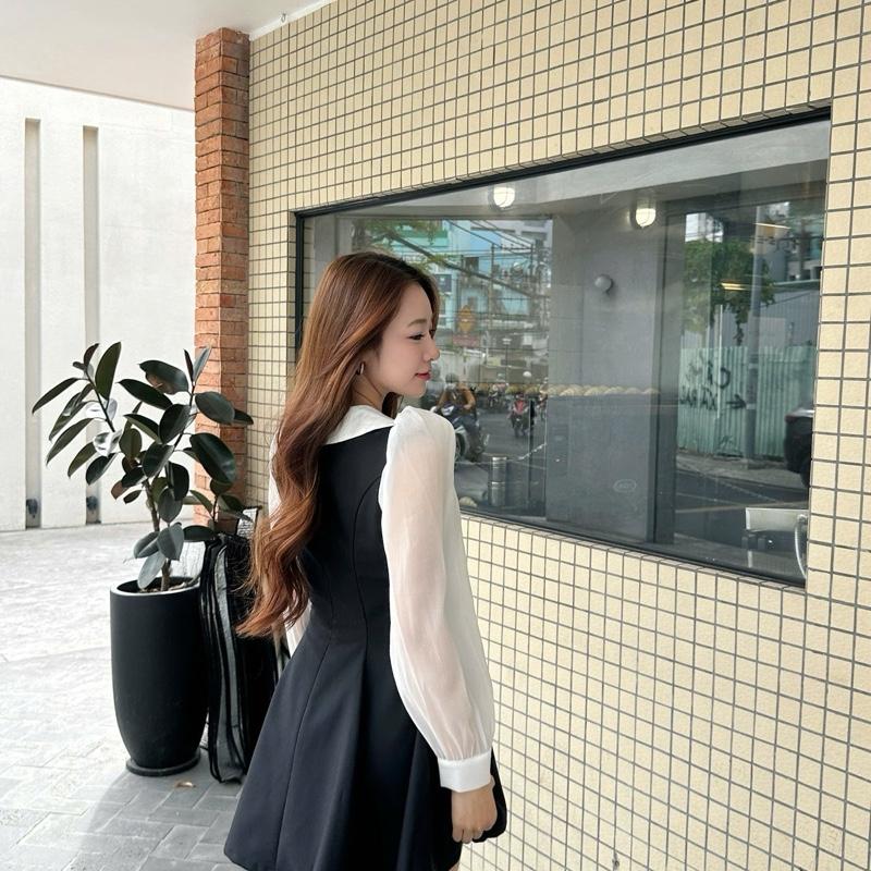 Anna Dress cổ cánh sen nữ dễ thương 3