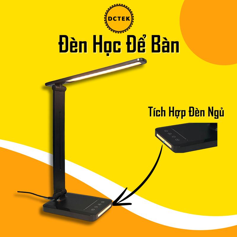 Đèn LED B8 (không kèm củ sạc) Để Bàn Đa Năng Đèn Học Để Bàn Chống Cận Cao Cấp Với 5 Màu Sáng Và Tích Hợp Đèn Ngủ, Cổng USB Sạc bóng  đèn