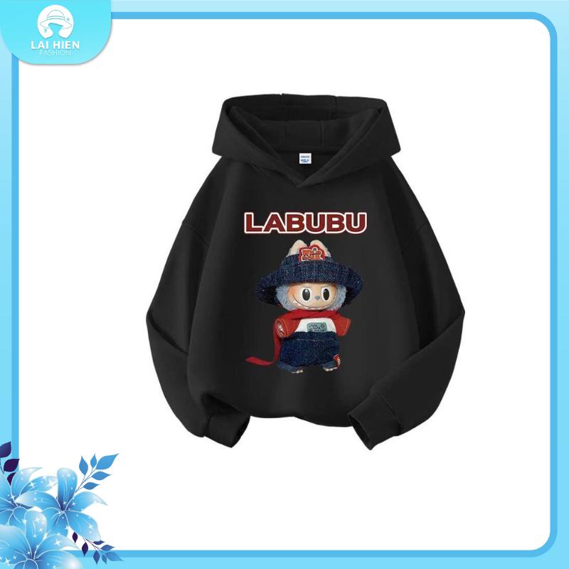 Áo hoodie mũ 2 lớp chất liêu nỉ cotton dầy mềm mịn co giãn dành cho cả bé trai và gái size từ 10-75kg Mã 35