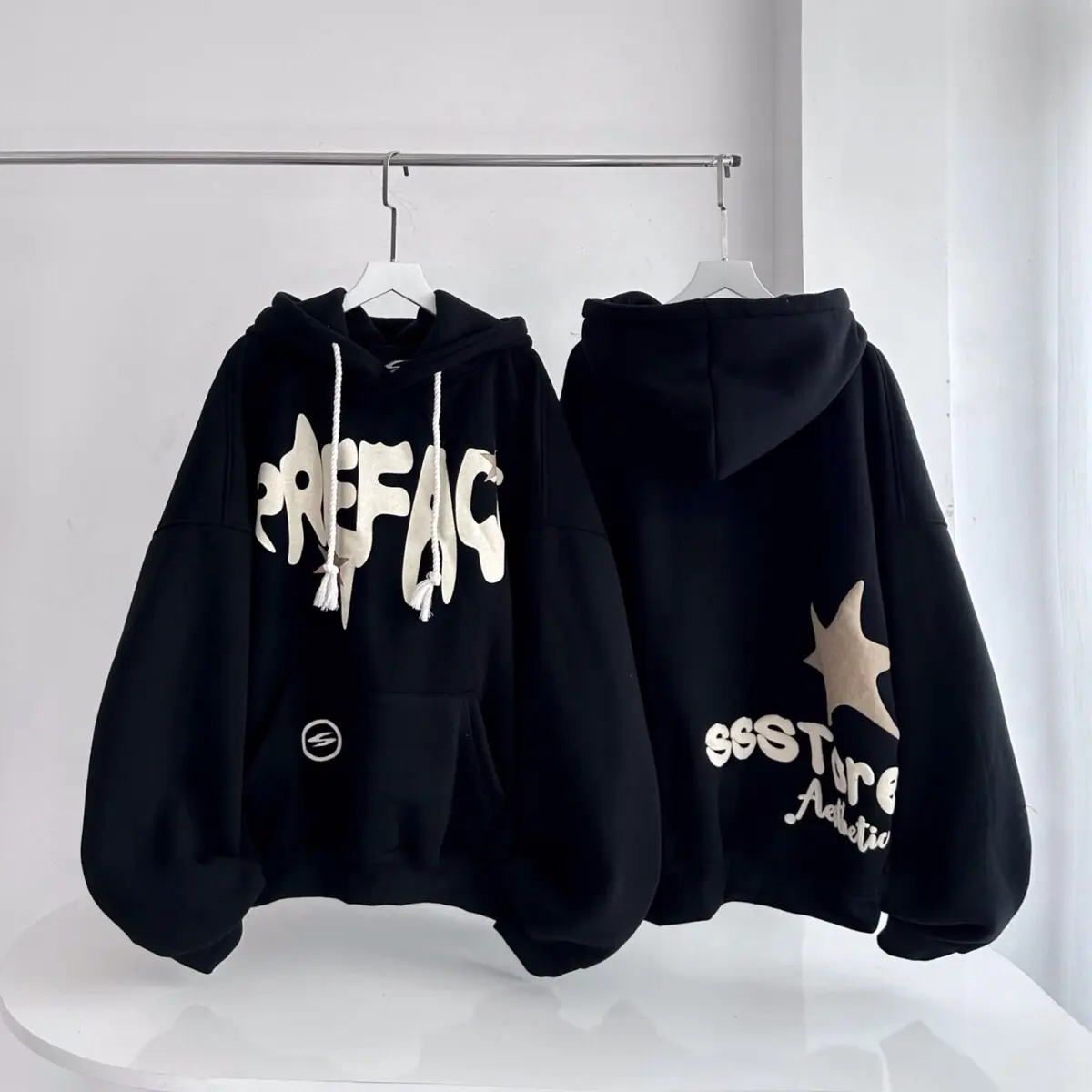 ￼Áo hoodie nỉ lót bông in nổi chữ Star_HT.Store96
