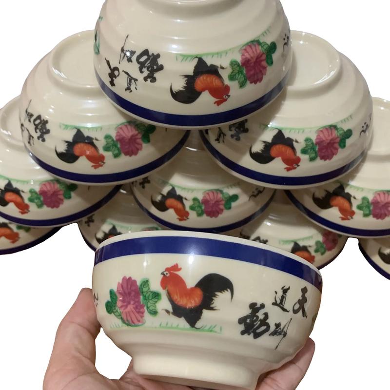 10 cái chén bê ka mẫu con gà loại dầy mẫu mới ạ
