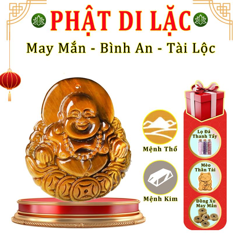 Mặt dây chuyền Phật Di Lặc vàng nâu - LUCKRING 1