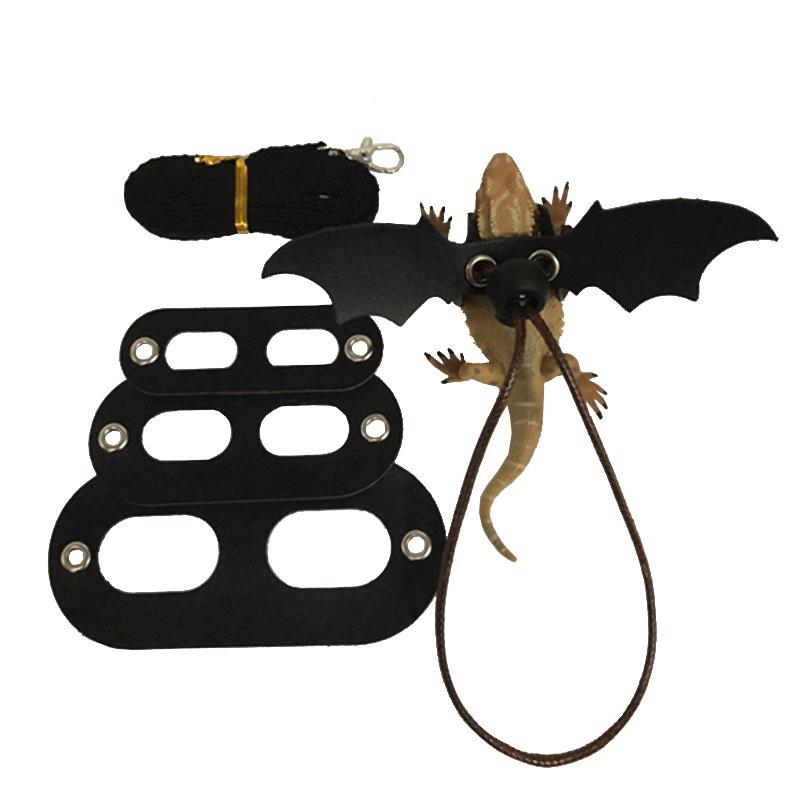 Product Introduction of 2025 Reptile Pet Lizard Leash with Wings Squirrel Harness Chinchilla Leash Green Gecko Lizard Guinea Pig Outdoor Leash 9