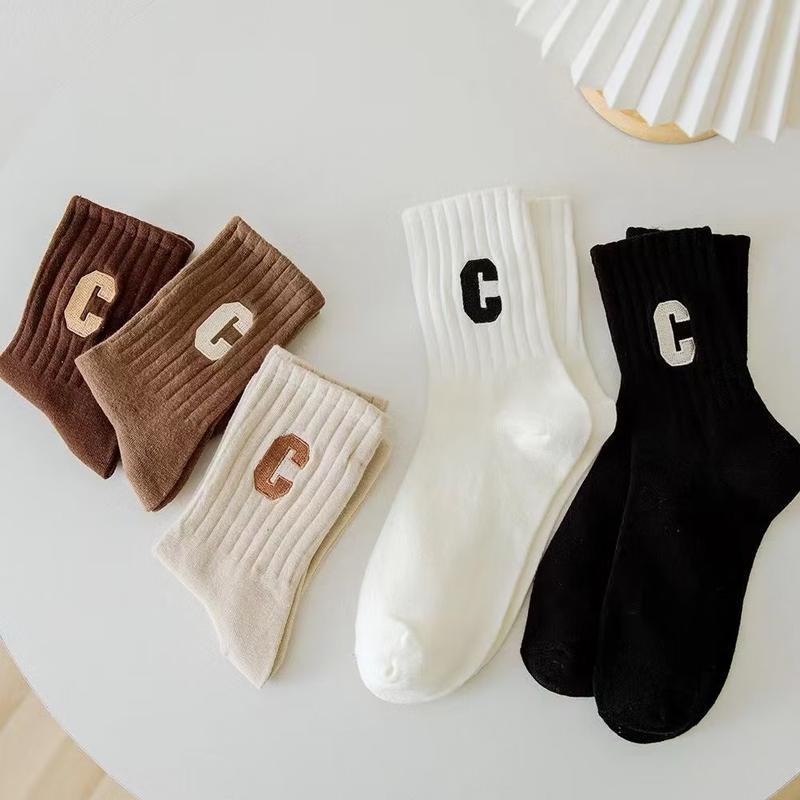 Product Introduction of (Túi Zip)Sét 10 Đôi Tất Chữ C Mẫu Cao Cổ Phong Cách Hàn Quốc Nữ Women Voi 6