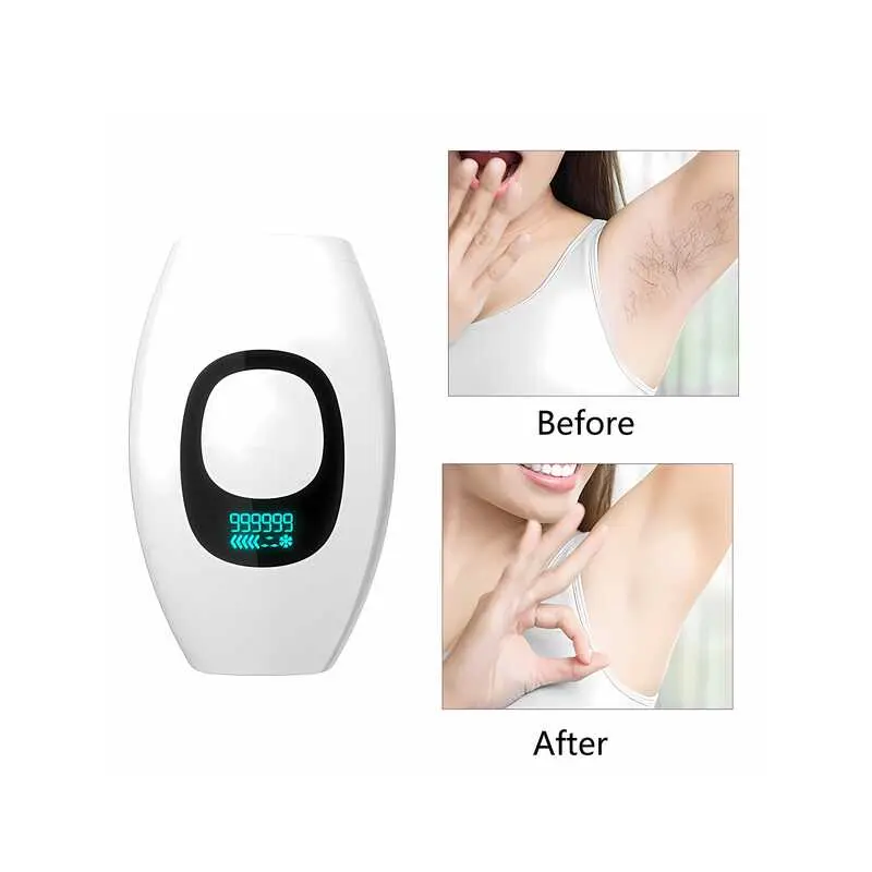 Máy tẩy lông IPL, dành cho phụ nữ, tẩy lông xung LCD, tẩy lông bằng laser, không đau, tông đơ 99999 Cạo Râu 3