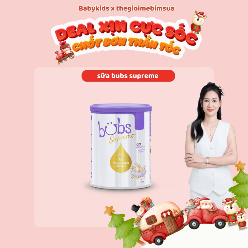 [TGMBS] Sữa Dinh Dưỡng Bubs Supreme 800g cho bé, đủ số, date xa, giúp bé phát triển toàn diện