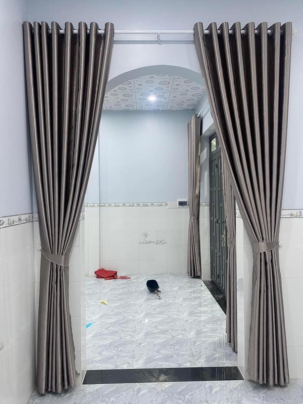 Rèm cửa sổ màu XÁM HỒNG rèm cửa chính chống nắng 95% màn cửa trang trí decor phòng Vải