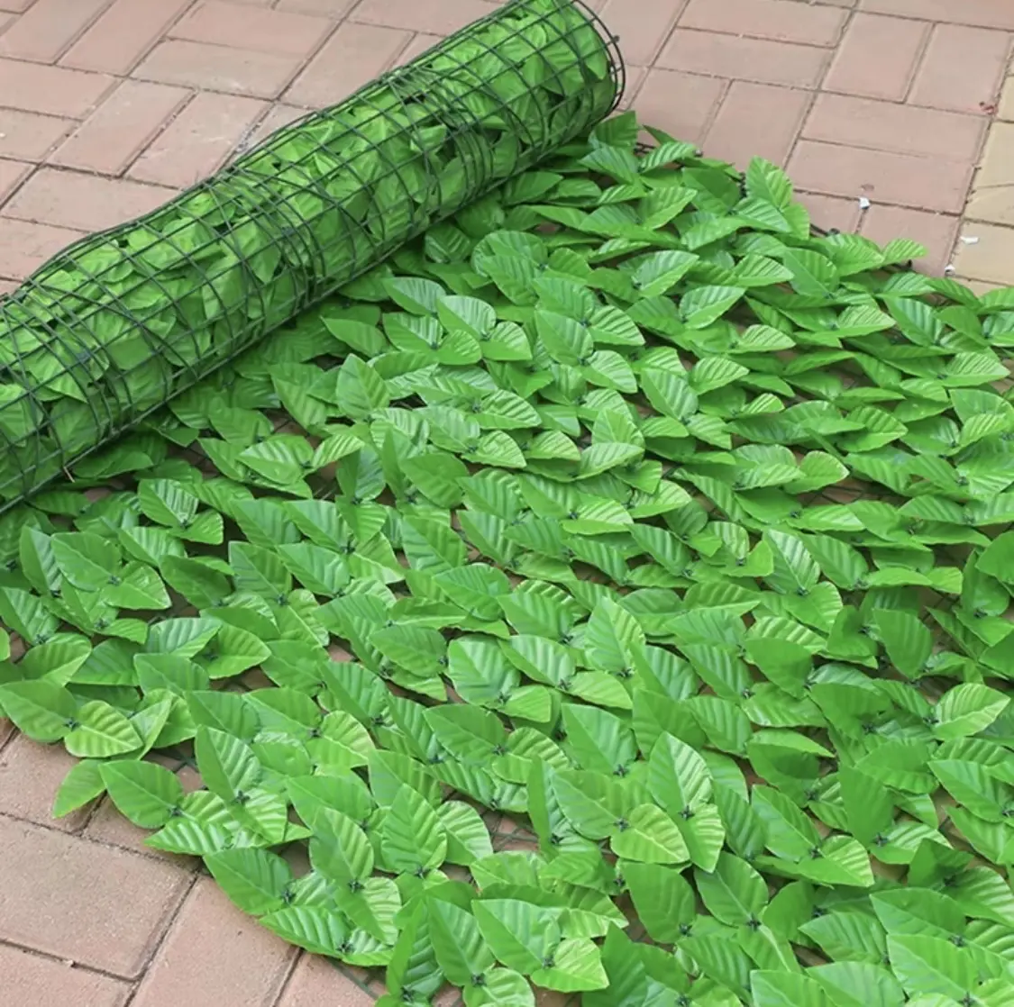 Hàng Rào Lá Táo Nhân Tạo Cuộn 3m2 (1x3m) Hàng Rào Trang Trí Sân Vườn, Ban Công Lưới Nhựa Dẻo Siêu Bền