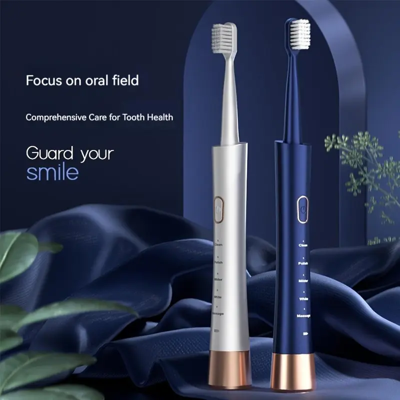 Electric Toothbrush Set, 1 Count USB Rechargeable Sonic Toothbrush & 4 Brush Heads, Oral Care Toothbrush for Adults 5