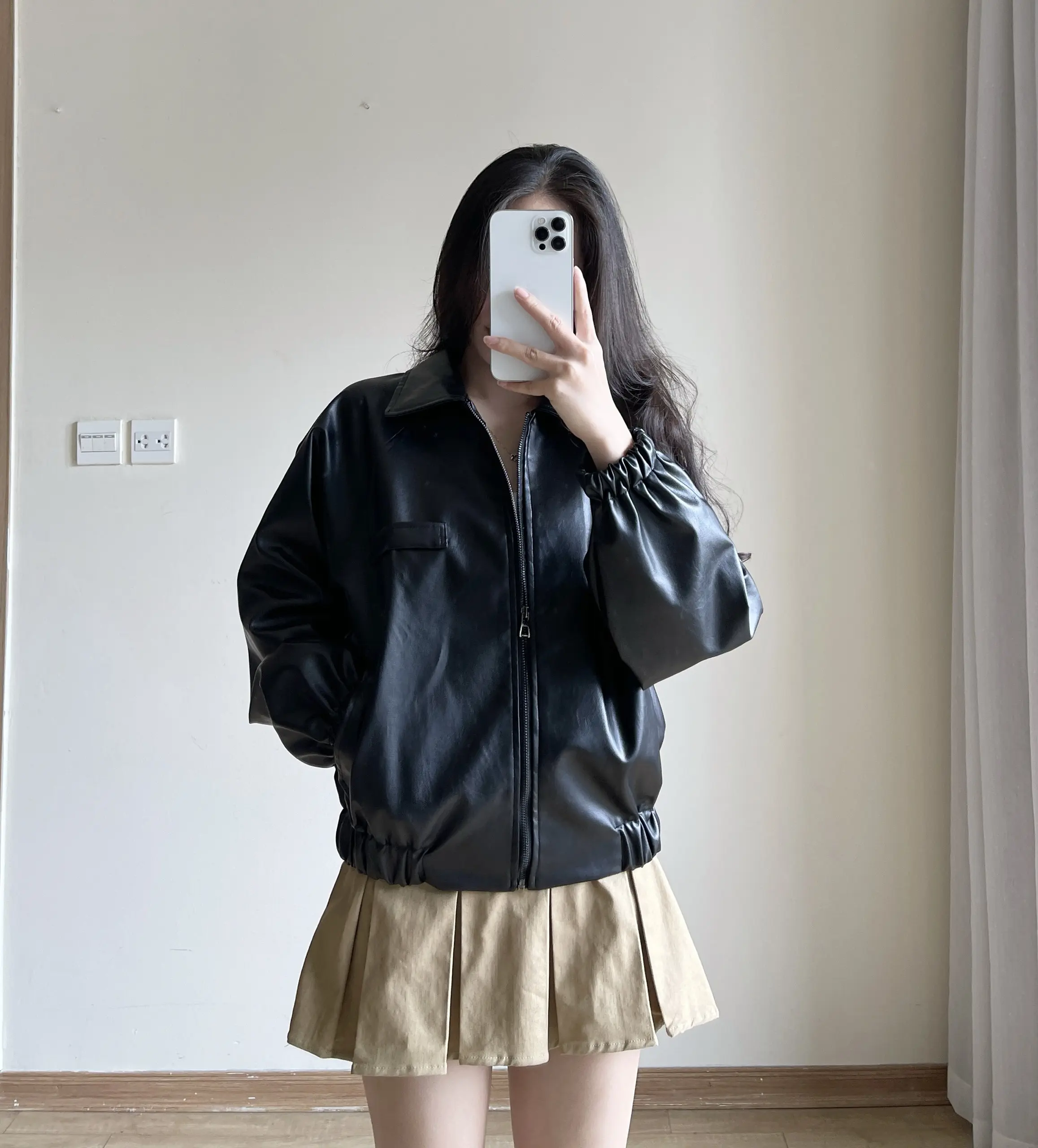 Áo Khoác Da Form Dáng Rộng Boxy 1 Lớp Miho House | BigBuy360 - bigbuy360.vn Áo Khoác Da Form Dáng Rộng Boxy 1 Lớp Miho House | BigBuy360 - bigbuy360.vn