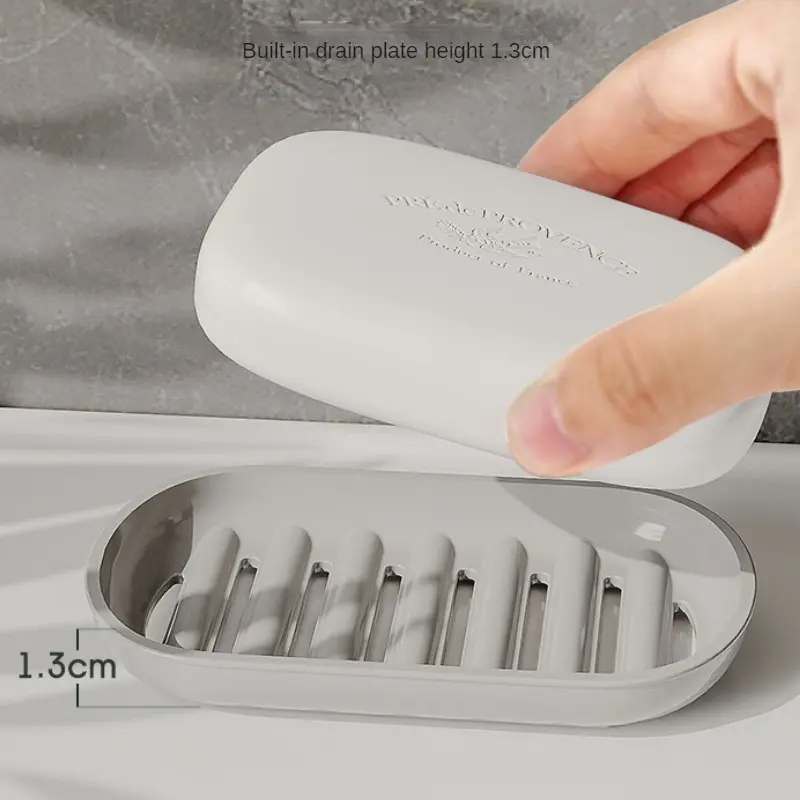 Hộp Đựng Xà Phòng, Thiết Kế Thoát Nước Đôi, Có Nắp Đậy, Kín Và Chống Rò Rỉ, Thích Hợp Sử Dụng Trong Phòng Tắm, Cầm Tay, Lý Tưởng Để Đi Du Lịch, Hộp Đựng Xà Phòng 4