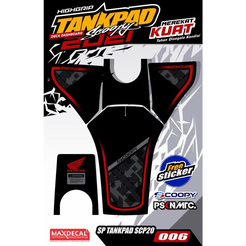 Tankpad Scoopy New 2021 2022 2023 Pelindung Dashboard Scoopy Deckpad Scoopy 2023 (body protektor deck pad cover) Kendaraan Motor Motorcycle 7