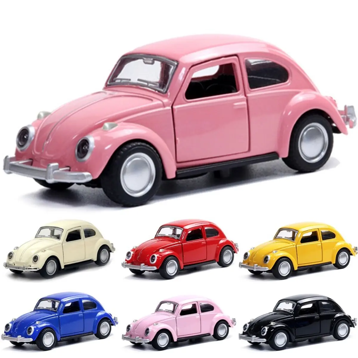 New Vintage Beetle Diecast Pull Back Car Model Toy Decor Car decoration Alloy Mini Plastic
