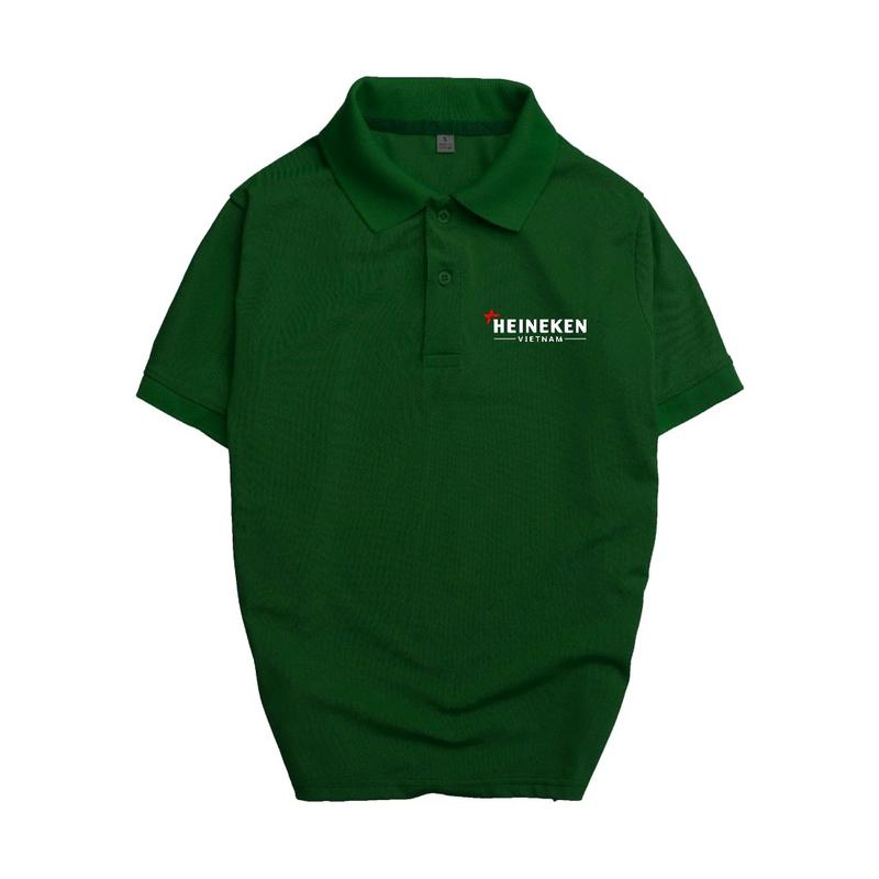 ÁO ĐỒNG PHỤC POLO HEINEKEN viet nam chất vải dày dặn. áo  xanh 1