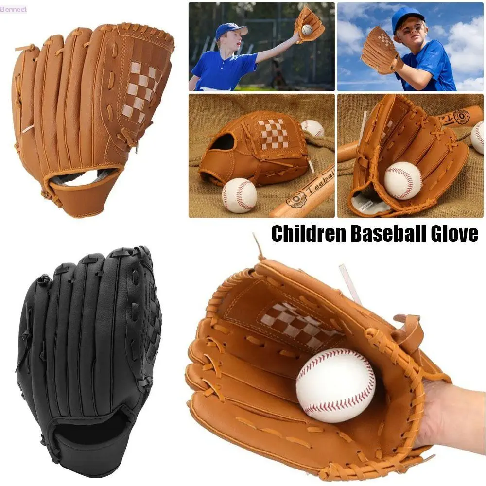 1Pcs New Outdoor Sport Baseball Glove Baseball Training Practice Equipment Batting Gloves PU Leather 10.5inch Softball Competition Glove For Kids