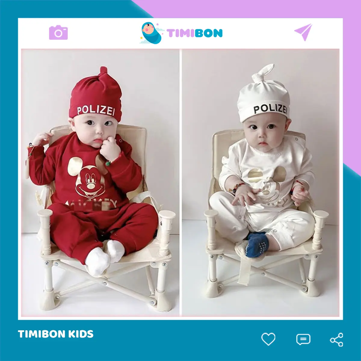 [ Kèm Mũ ] Quần Áo Trẻ Em Sơ Sinh Bộ Đồ Liền Thân Dài Tay Bodysuit Mickey Cho Bé [BDD19]
