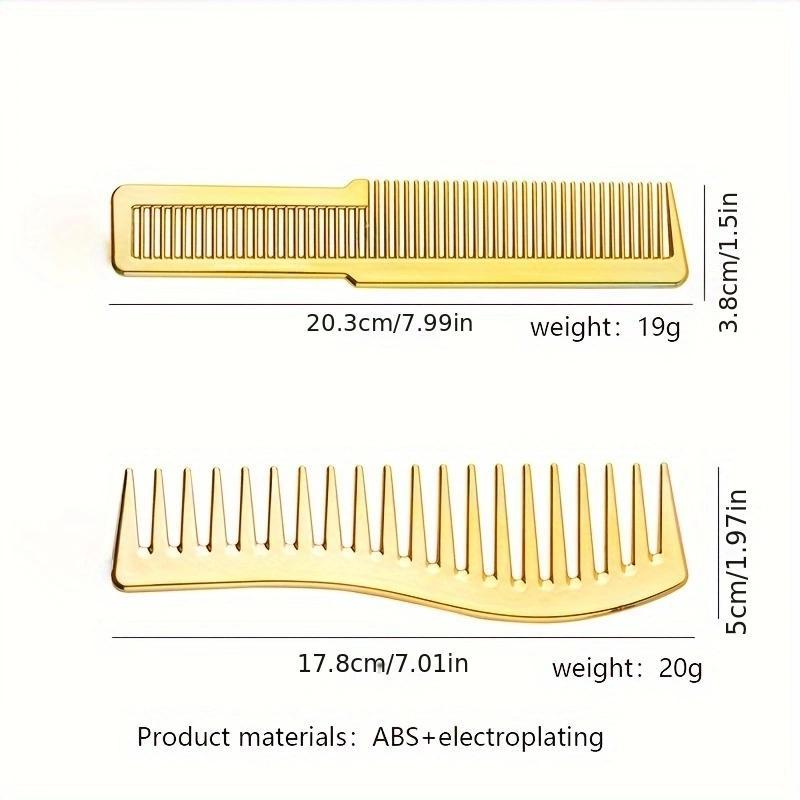 Double Sided Hair Brush Comb, 2 Counts/set Hair Salon Styling Comb, Beard Comb, Hairdressing Comb, Hair Styling Tool for Women & Men 2