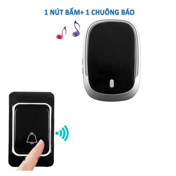 Chuông cửa không dây K01 màu trắng và Đen - Chuông cao cấp nút bấm reo 1