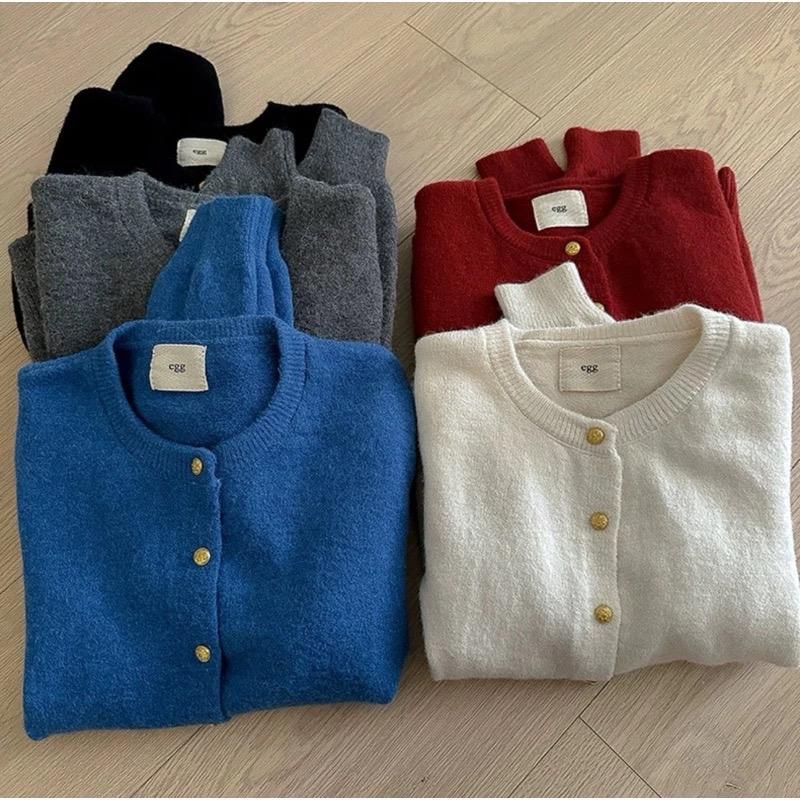 9900 EGG  Áo cardigan len dáng basic Hàn quốc chuẩn mác Egg