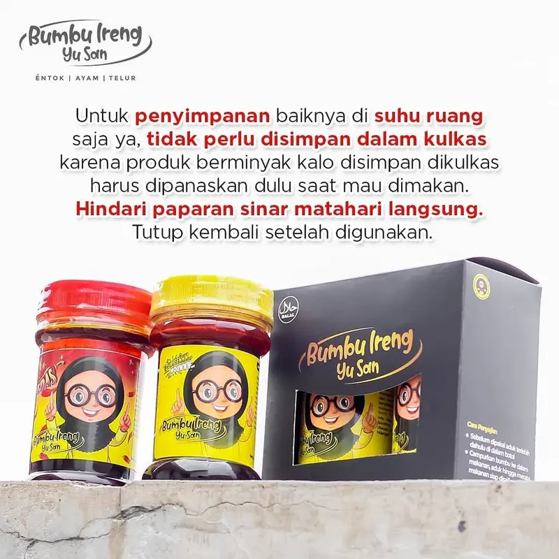 Sambal Bumbu Ireng Yu San Varian Pedas Sambel Ireng Yu San 6