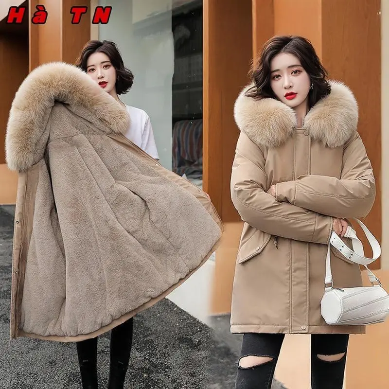 Áo Parka phao lót lông dáng lỡ hàng Quảng Châu, SUSU NUNU