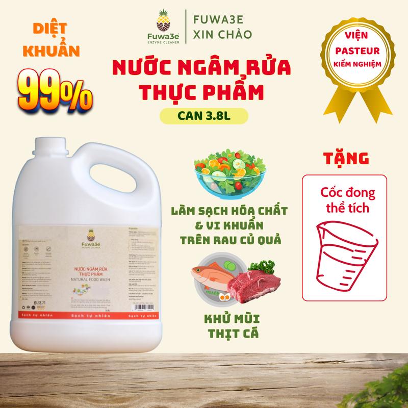 Nước Ngâm Rửa Rau Củ Quả Thực Phẩm, Enzyme Sinh Học Fuwa3e-Làm Sạch Tồn Dư Hóa Chất Và Vi Khuẩn