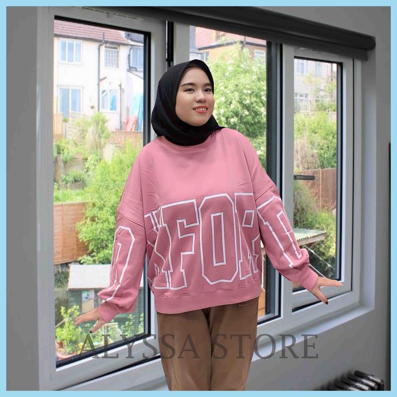 Sweater Crewneck - Sweater Sablon Karakter - Crewneck Sablon Oversize Lengan Balon 7
