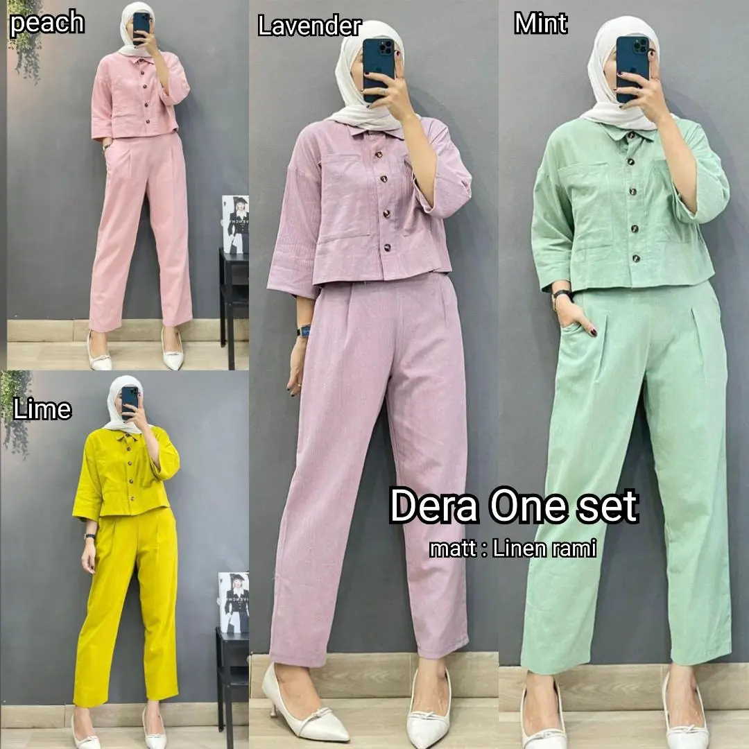 Dera one set / Setelan celanan dan atasan model crop top