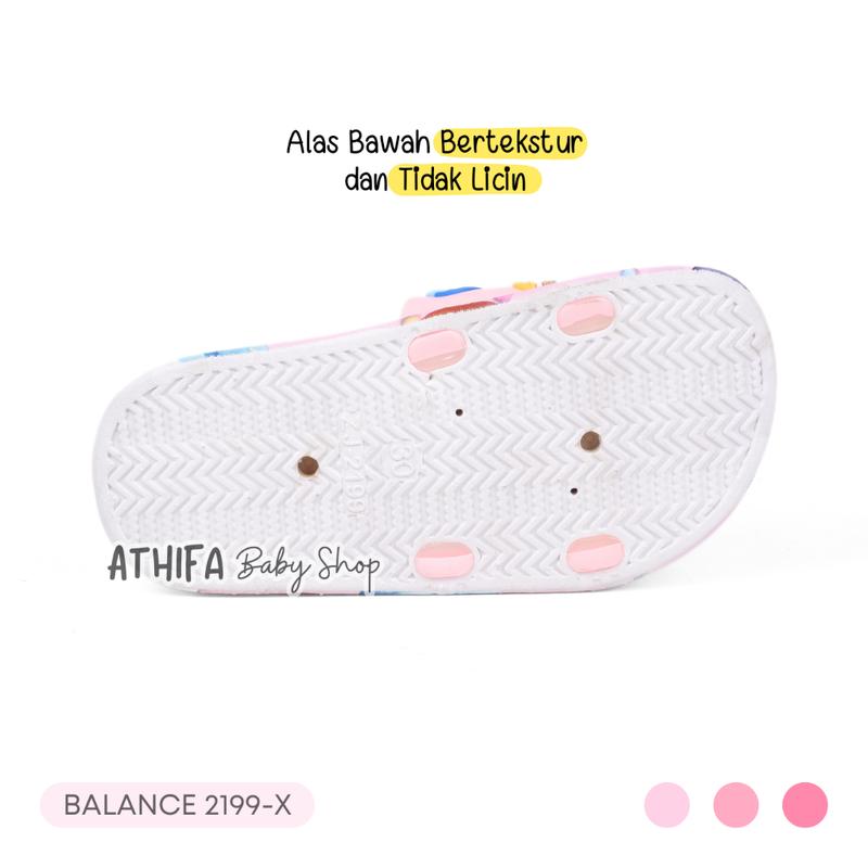Sandal Labubu Anak Perempuan Sendal Slop Karet Karakter Lucu Usia 3 4 5 7 8 9 10 Tahun 2199-X Pink 3