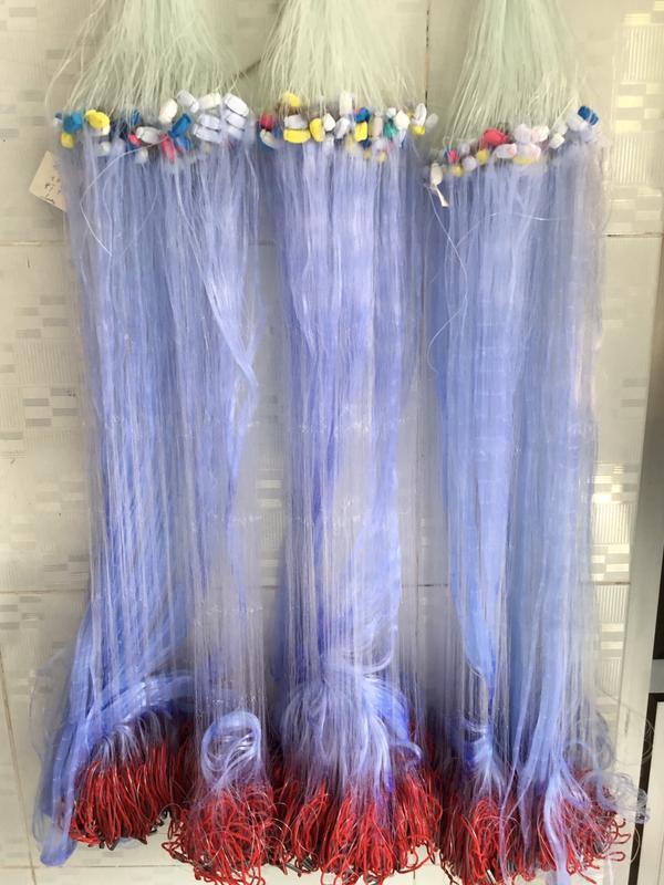 [ LƯỚI 3 MÀN CHÌM DÂY ĐỎ 1M2] dài75m Lưới đánh cá từ 3p đến 8p