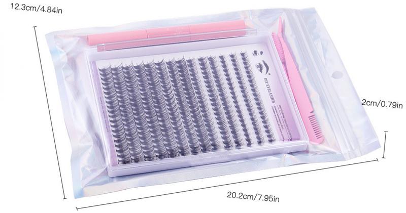Product Introduction of European and American Thick Large Displacement 280 Clusters D Curved DIY Eyelash Segmented Single Cluster Grafting False Eyelashes 8