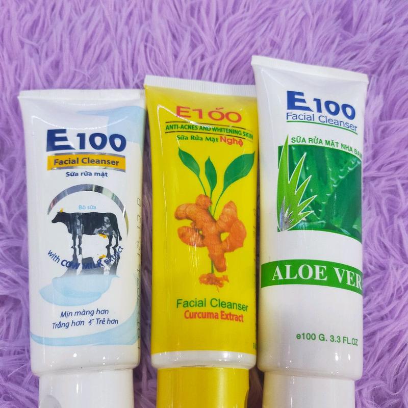 Sữa rửa mặt E100 giảm mụn, sáng da, mịn màng 0