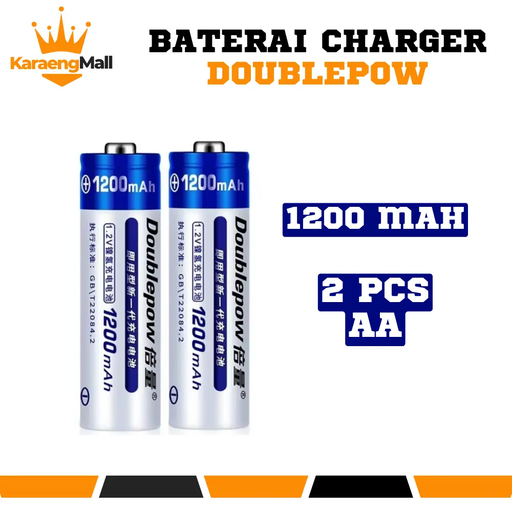 2 Pcs AA 1200mAh