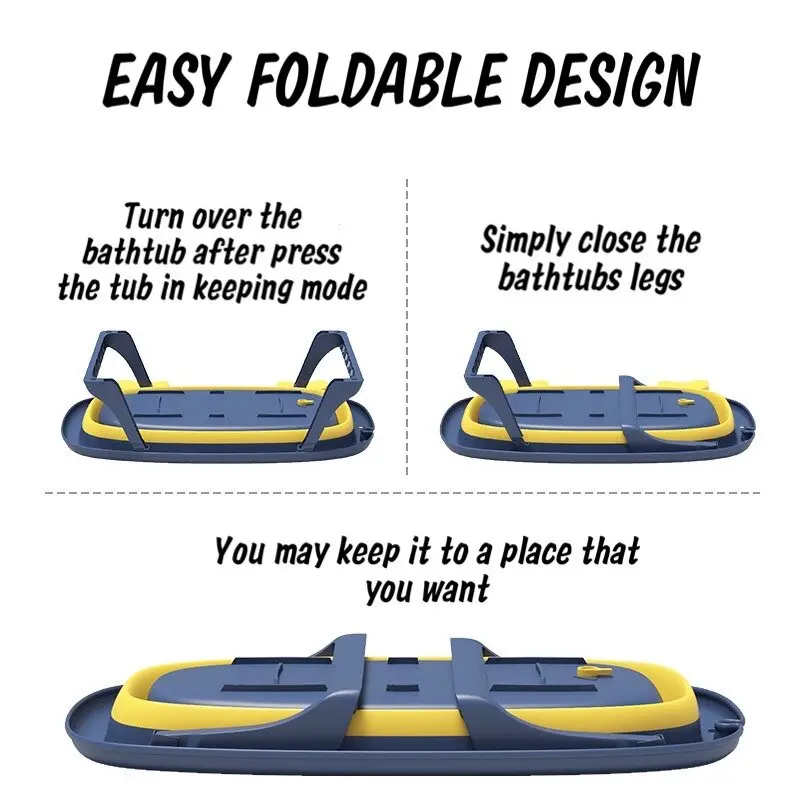 Bak Mandi Bayi Lipat Foldable Silicone / Portable Tempat Mandi Bayi 2