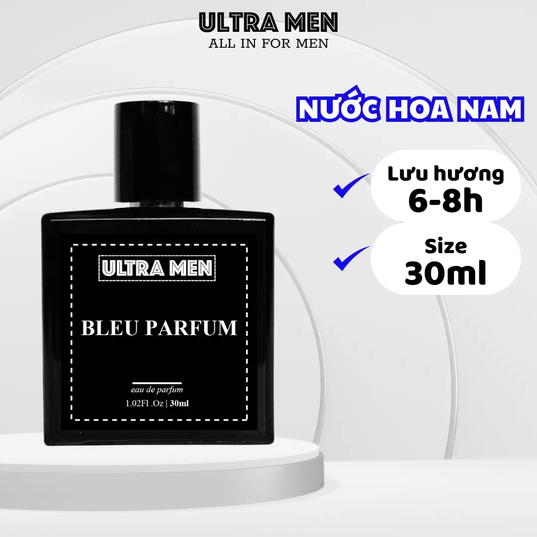 Nước Hoa nam Ultra men bleu parfum 30ml hương thơm tươi mát sang trọng