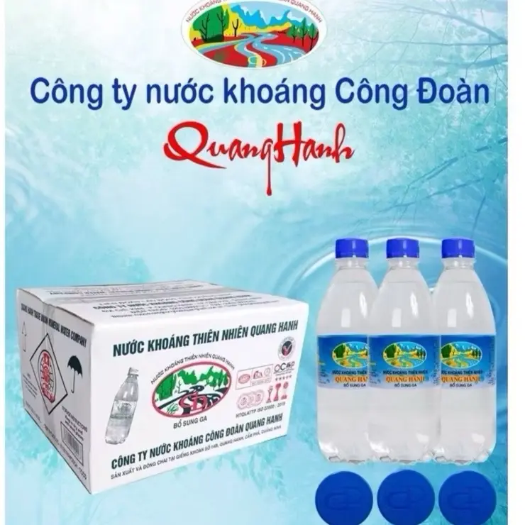 Nước khoáng Quang hanh 500ml 1 thùng 20 chai nước uống có ga giải khát tốt cho sức khoẻ