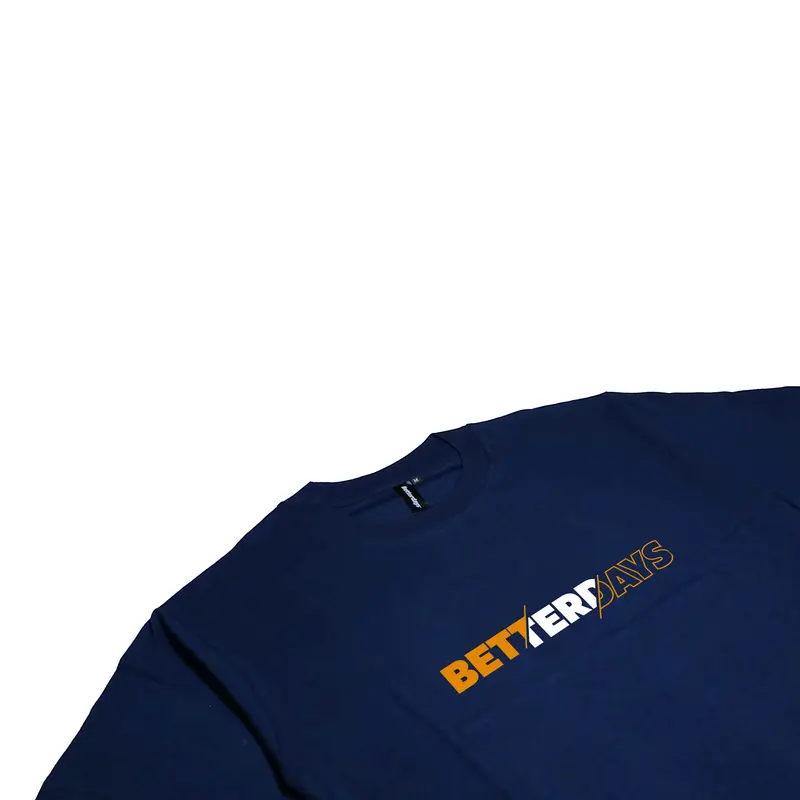 Betterdays T-shirt SLICER Basic Combed Kaos Sablon Katun Pria Hitam Polos Baju 3